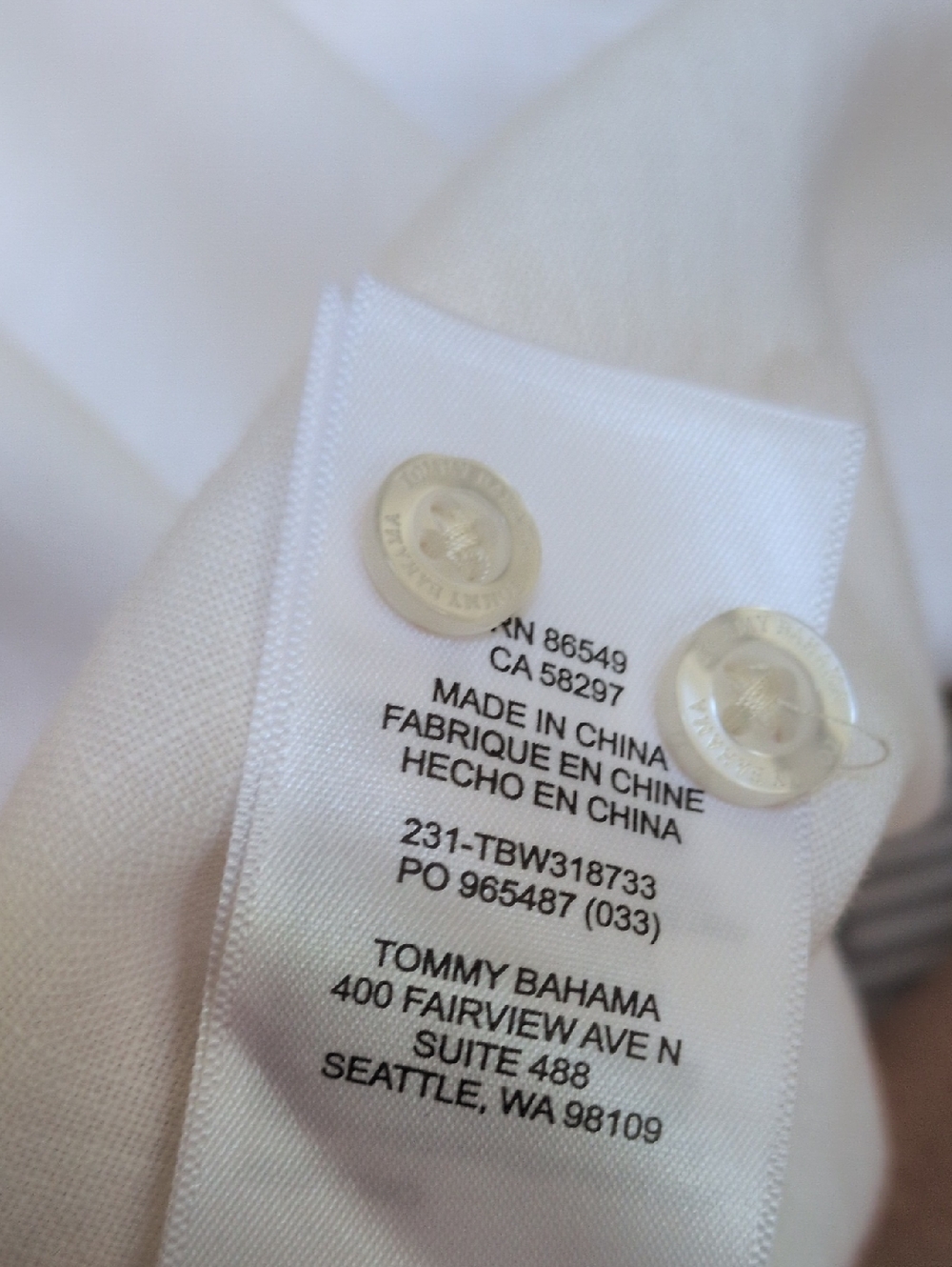 Tommy Bahama White Linen Shirt - Picture 9 of 10